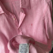 Polo Ralph Lauren Embroidered Pony Linen Shirt L - Threads Uncovered