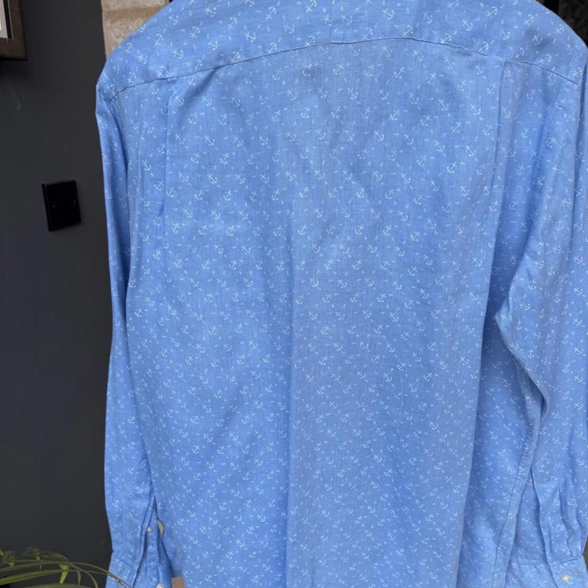Polo Ralph Lauren Embroidered Pony Linen Shirt L - Threads Uncovered