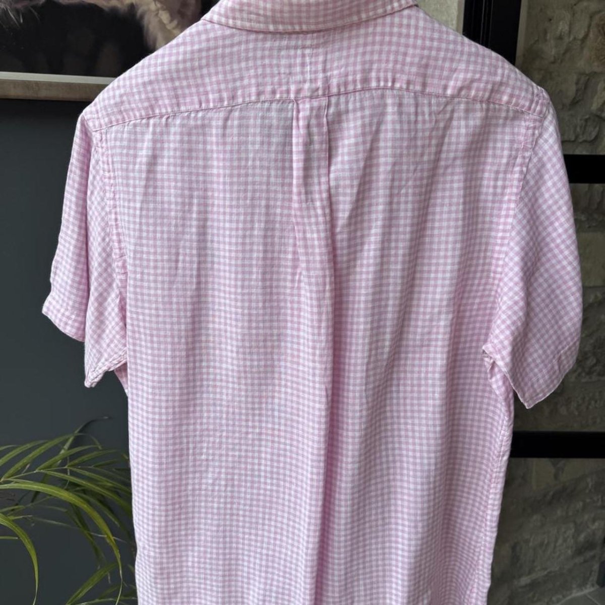 Polo Ralph Lauren Embroidered Pony Linen Shirt L - Threads Uncovered