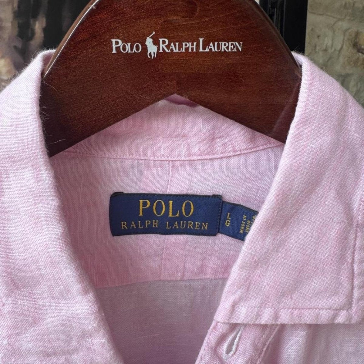 Polo Ralph Lauren Embroidered Pony Linen Shirt L - Threads Uncovered