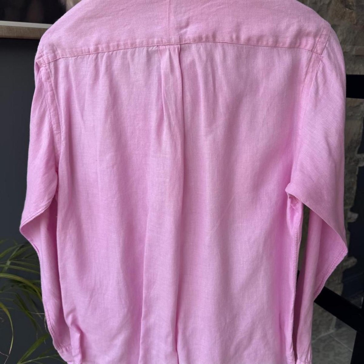 Polo Ralph Lauren Embroidered Pony Linen Shirt L - Threads Uncovered