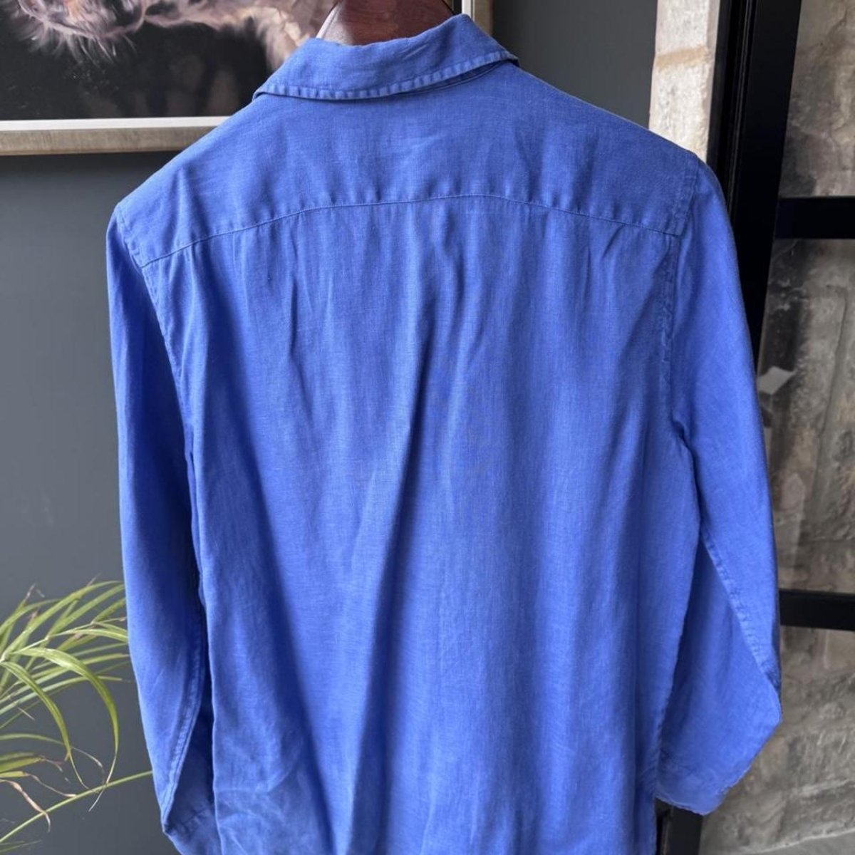Polo Ralph Lauren Embroidered Pony Linen Shirt L - Threads Uncovered