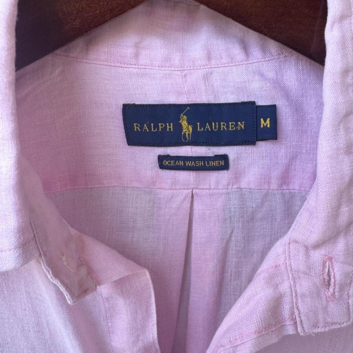 Polo Ralph Lauren Embroidered Pony Linen Shirt M - Threads Uncovered