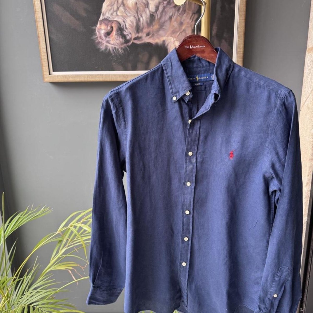 Polo Ralph Lauren Embroidered Pony Linen Shirt M - Threads Uncovered
