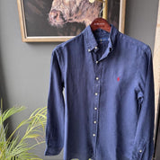Polo Ralph Lauren Embroidered Pony Linen Shirt M - Threads Uncovered