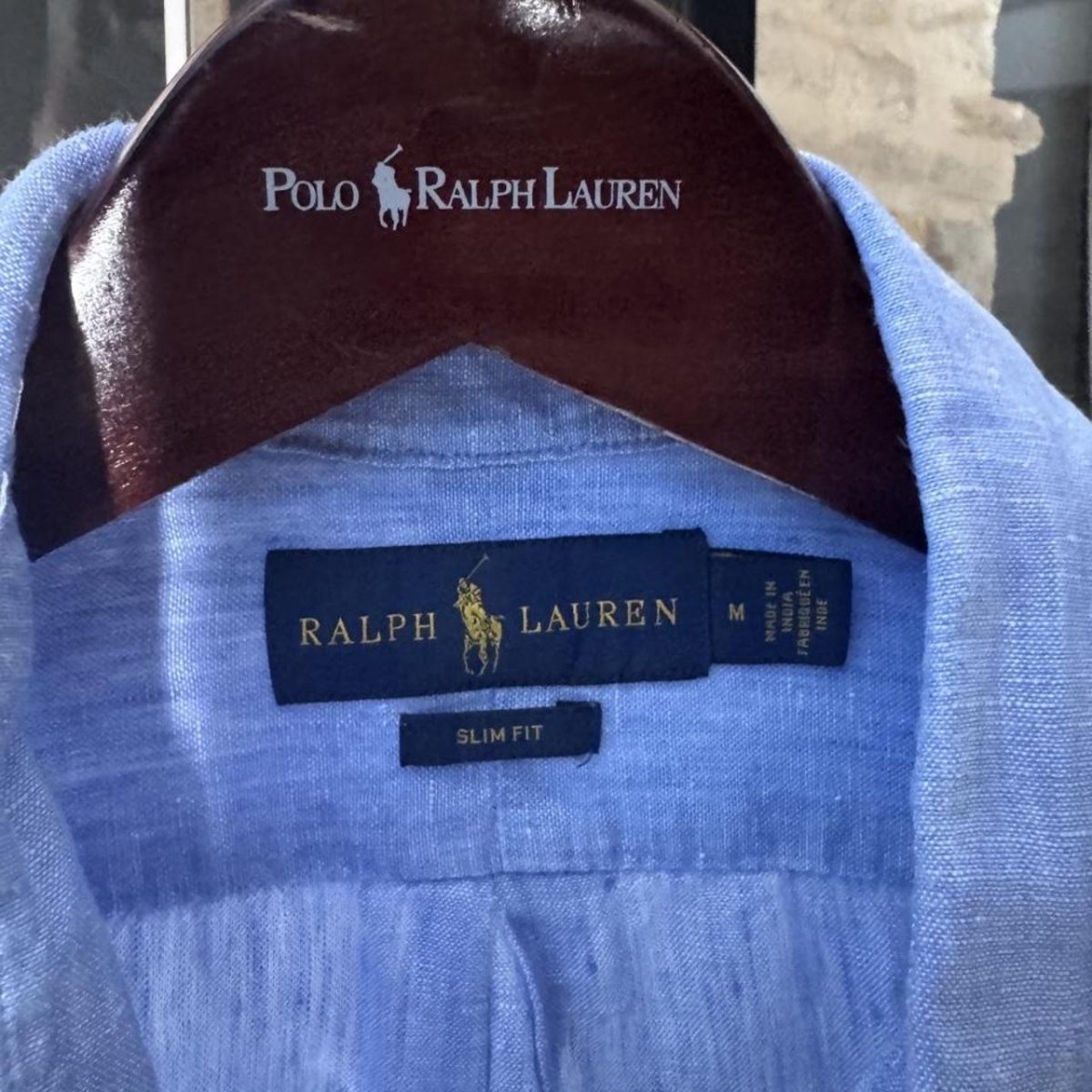 Polo Ralph Lauren Embroidered Pony Linen Shirt M - Threads Uncovered