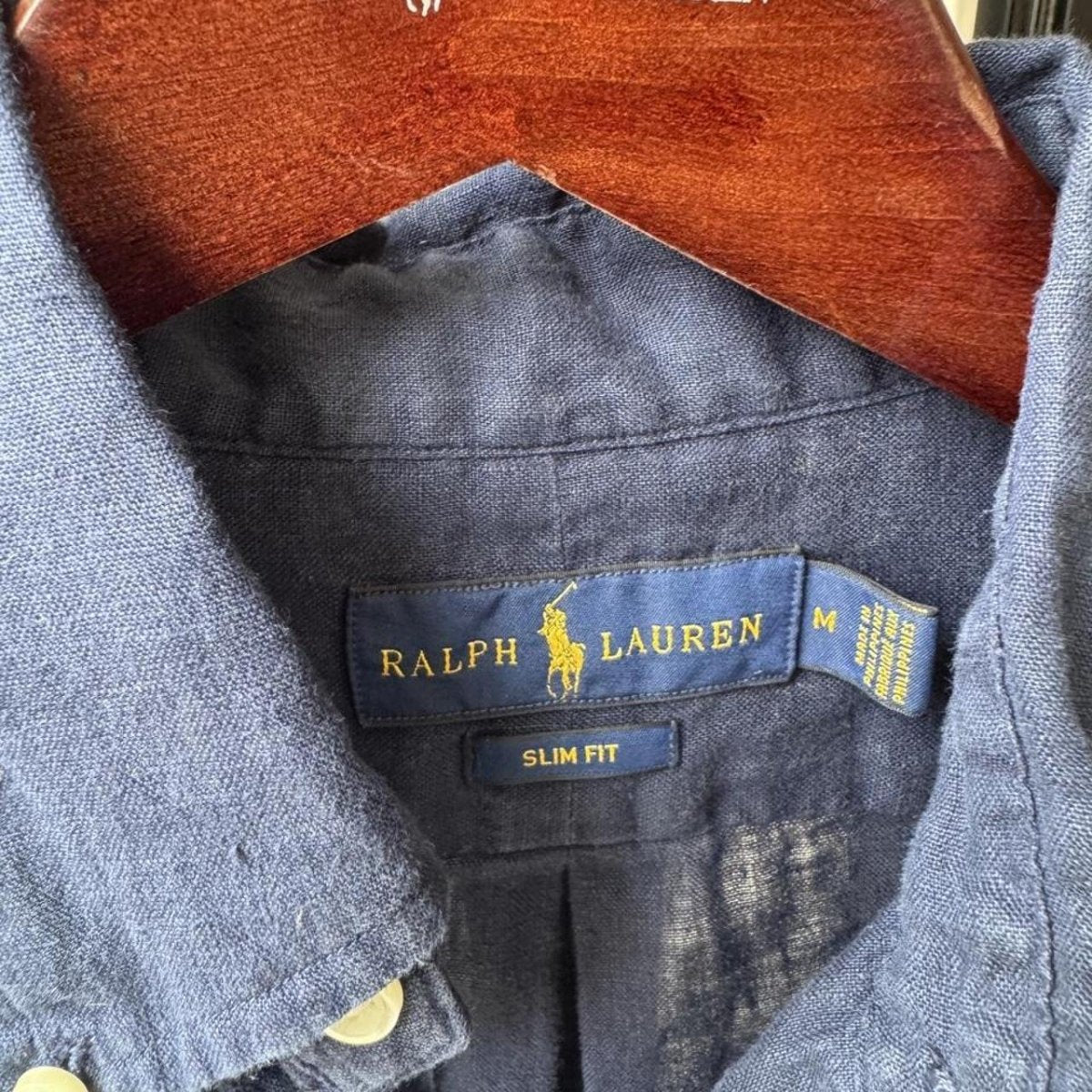 Polo Ralph Lauren Embroidered Pony Linen Shirt M - Threads Uncovered