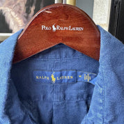 Polo Ralph Lauren Embroidered Pony Linen Shirt M - Threads Uncovered