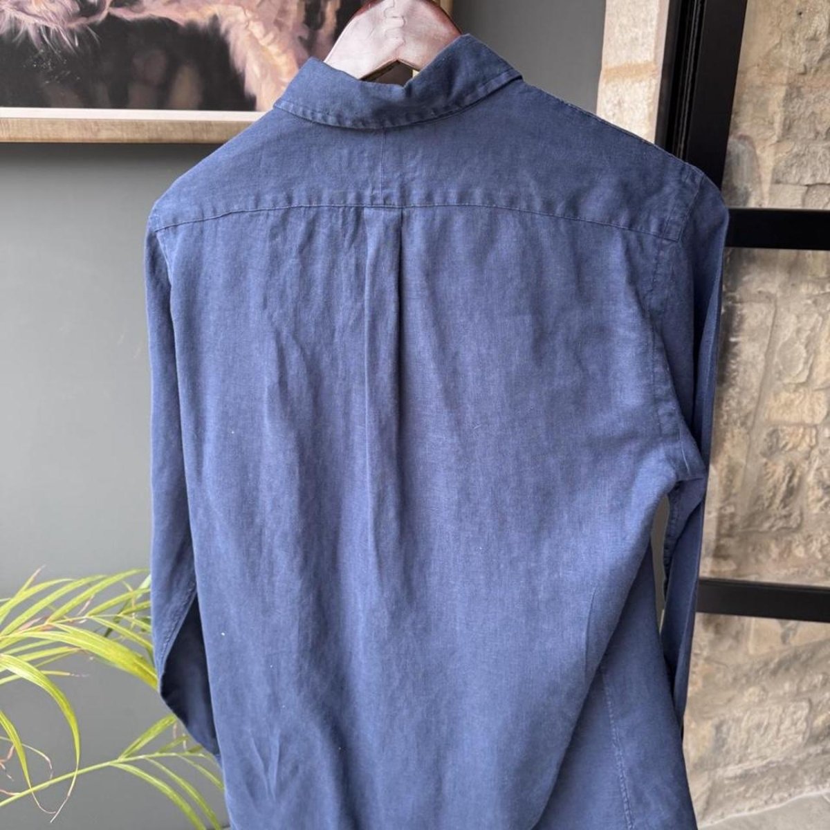 Polo Ralph Lauren Embroidered Pony Linen Shirt M - Threads Uncovered