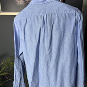 Polo Ralph Lauren Embroidered Pony Linen Shirt M - Threads Uncovered