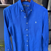 Polo Ralph Lauren Embroidered Pony Linen Shirt M - Threads Uncovered
