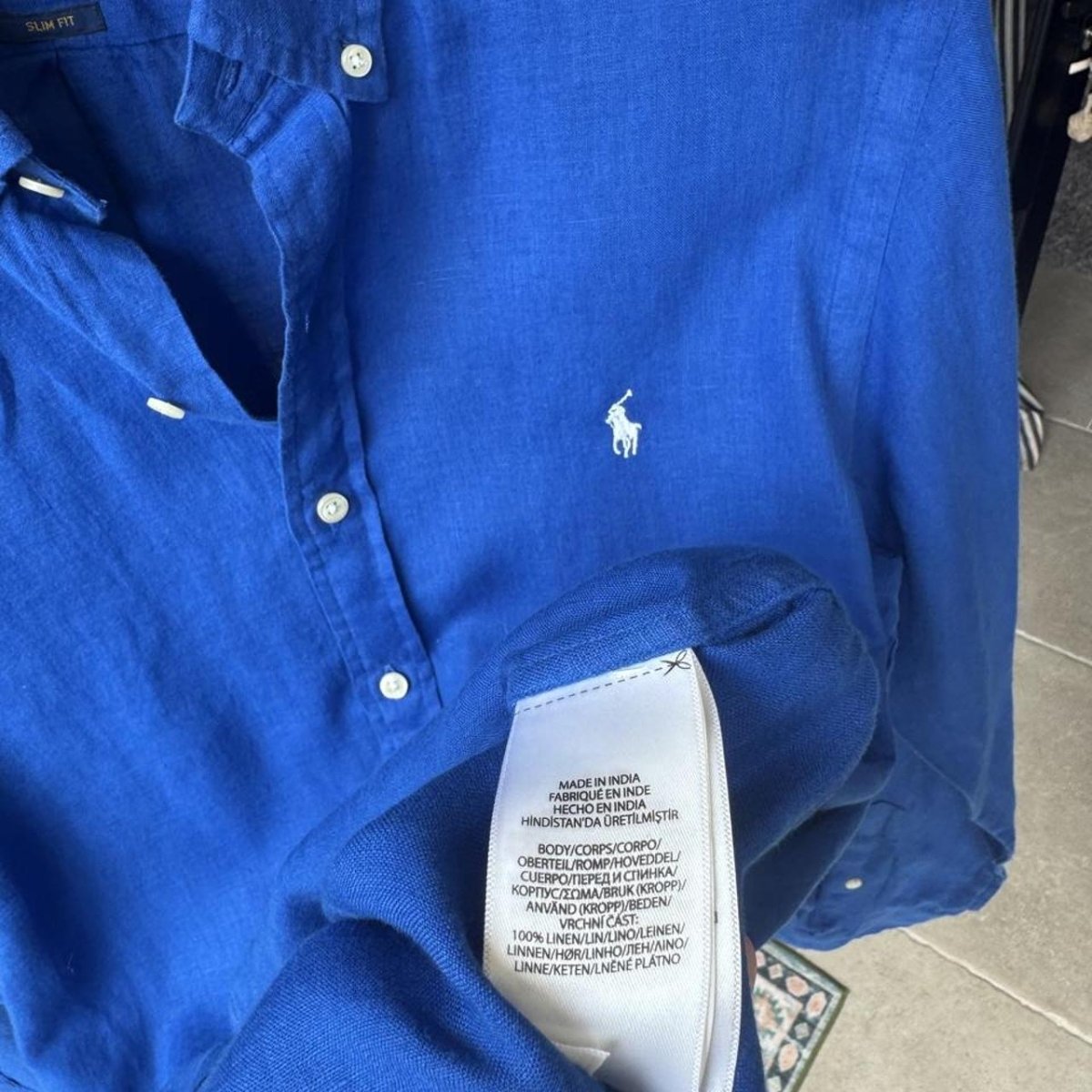 Polo Ralph Lauren Embroidered Pony Linen Shirt M - Threads Uncovered