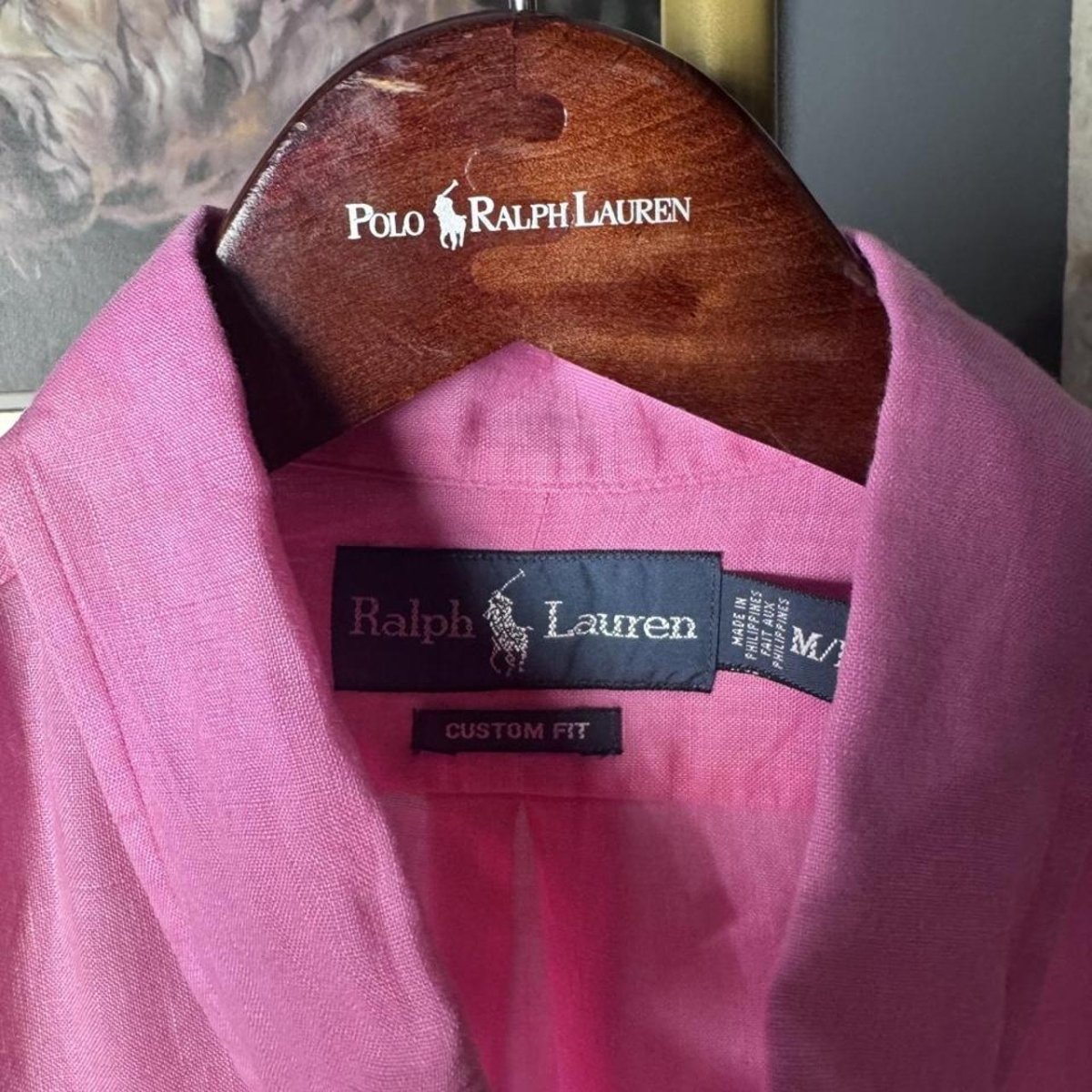 Polo Ralph Lauren Embroidered Pony Linen Shirt M - Threads Uncovered