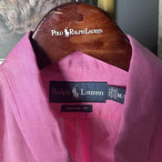Polo Ralph Lauren Embroidered Pony Linen Shirt M - Threads Uncovered