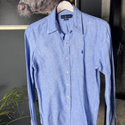 Polo Ralph Lauren Embroidered Pony Linen Shirt M - Threads Uncovered