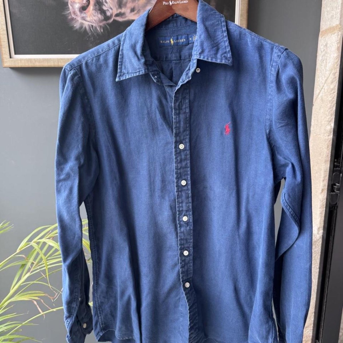 Polo Ralph Lauren Embroidered Pony Linen Shirt M - Threads Uncovered