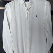 Polo Ralph Lauren Embroidered Pony Linen Shirt S - Threads Uncovered