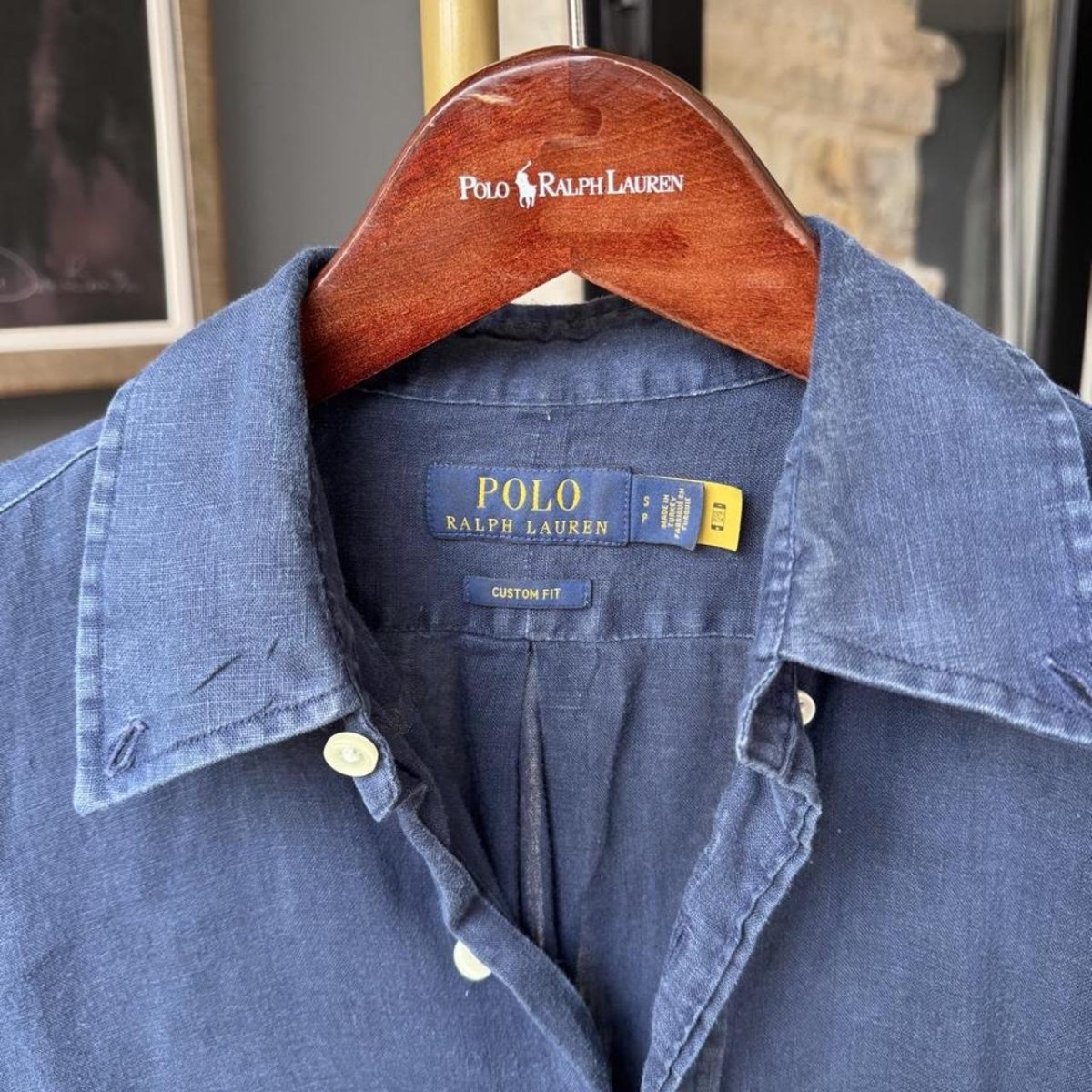 Polo Ralph Lauren Embroidered Pony Linen Shirt S - Threads Uncovered