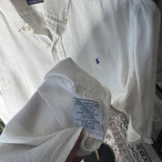 Polo Ralph Lauren Embroidered Pony Linen Shirt S - Threads Uncovered