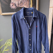 Polo Ralph Lauren Embroidered Pony Linen Shirt S - Threads Uncovered