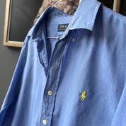 Polo Ralph Lauren Embroidered Pony Linen Shirt S - Threads Uncovered