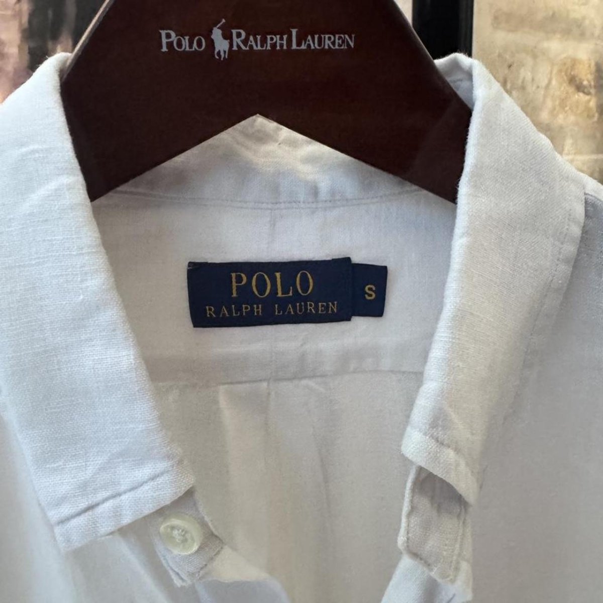 Polo Ralph Lauren Embroidered Pony Linen Shirt S - Threads Uncovered