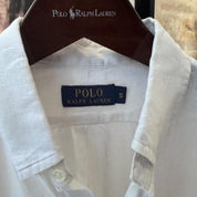 Polo Ralph Lauren Embroidered Pony Linen Shirt S - Threads Uncovered