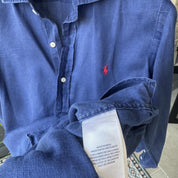 Polo Ralph Lauren Embroidered Pony Linen Shirt S - Threads Uncovered