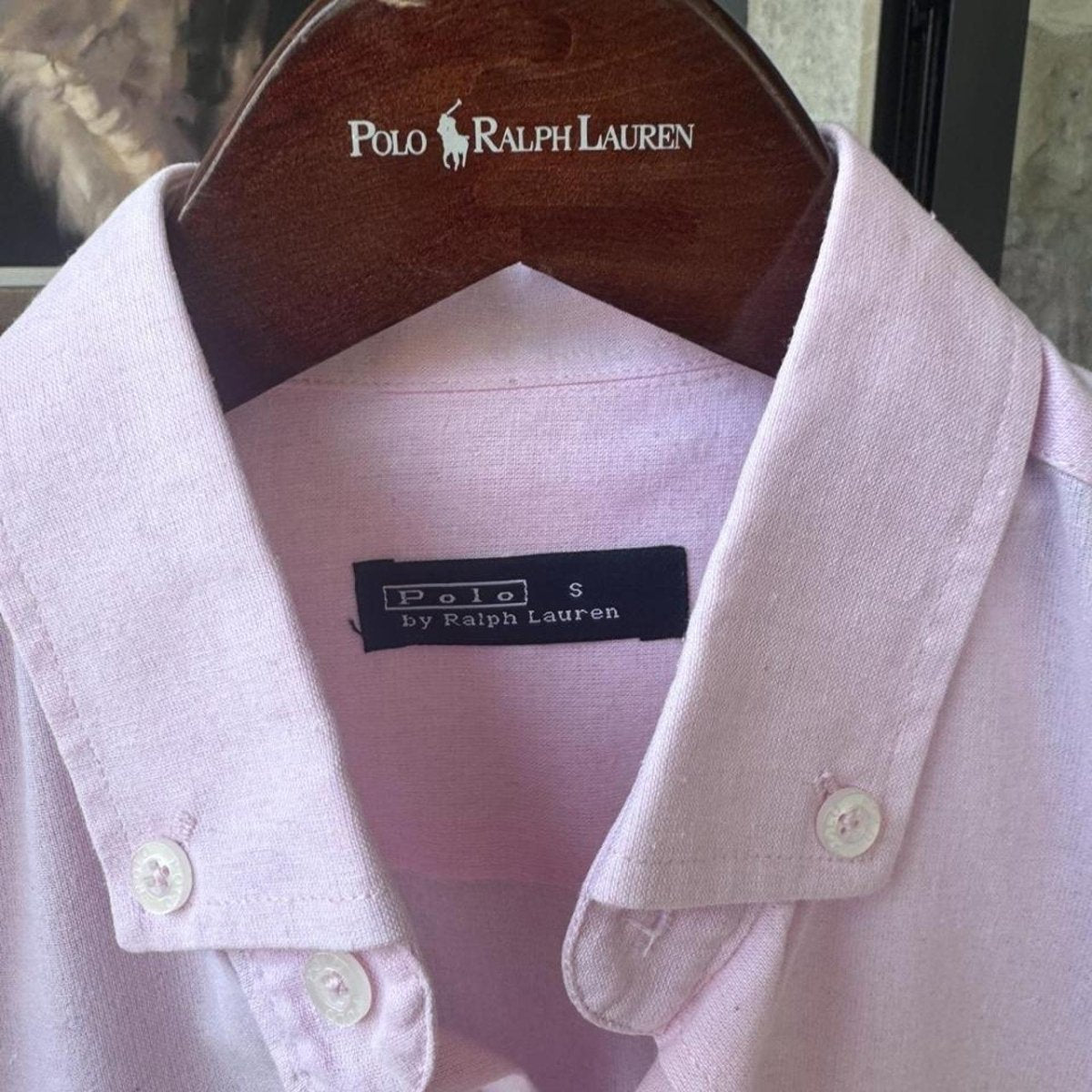 Polo Ralph Lauren Embroidered Pony Linen Shirt S - Threads Uncovered