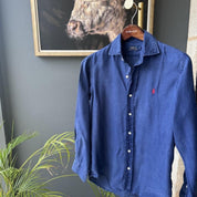 Polo Ralph Lauren Embroidered Pony Linen Shirt S - Threads Uncovered