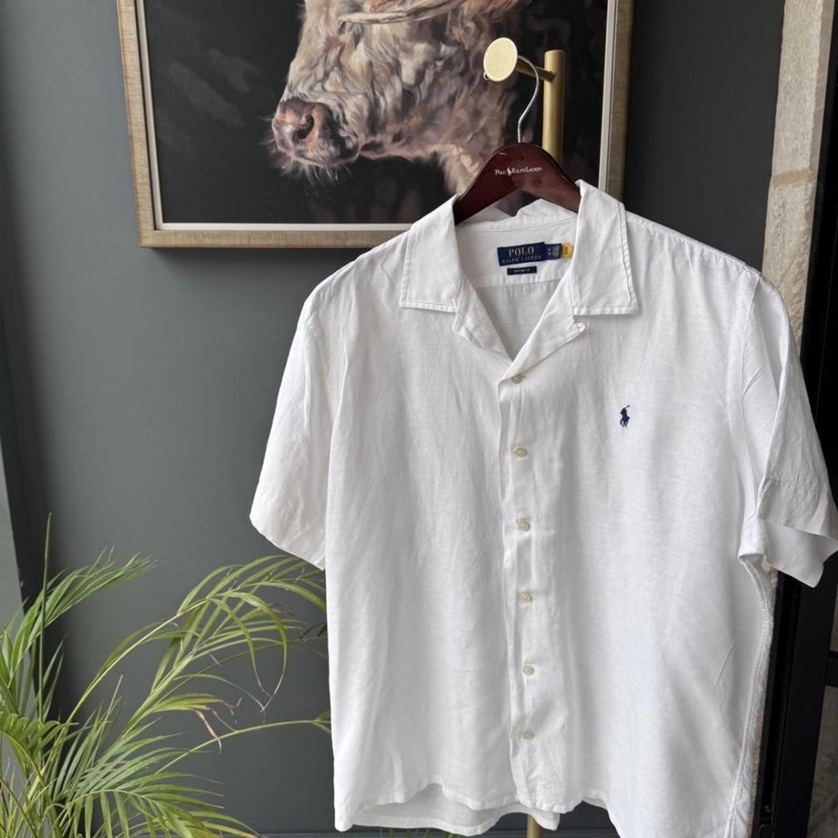 Polo Ralph Lauren Embroidered Pony Linen Shirt XL - Threads Uncovered