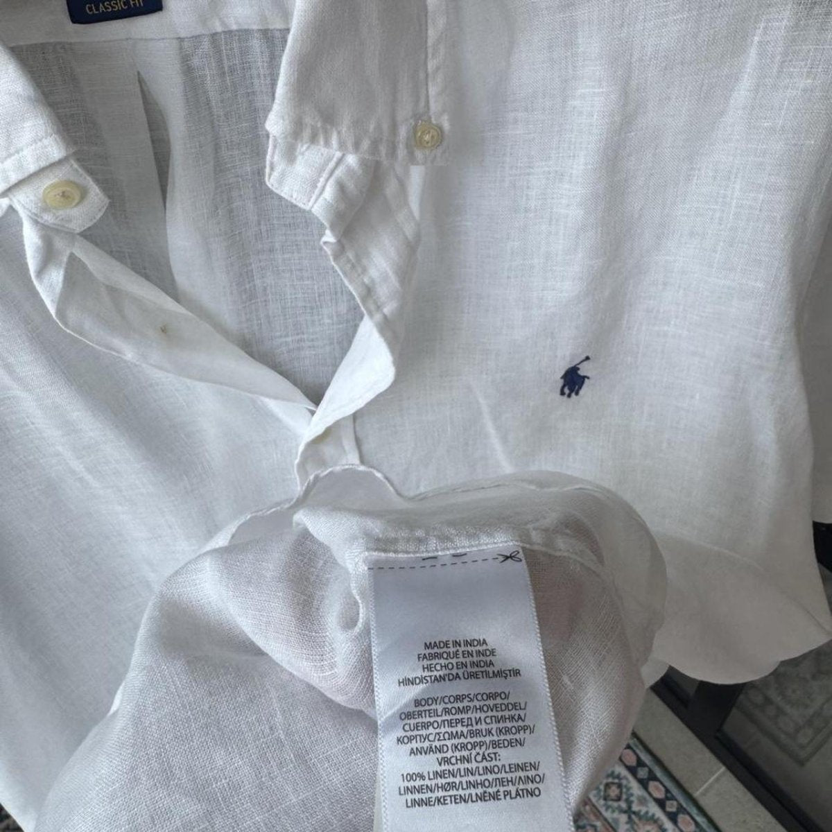 Polo Ralph Lauren Embroidered Pony Linen Shirt XL - Threads Uncovered