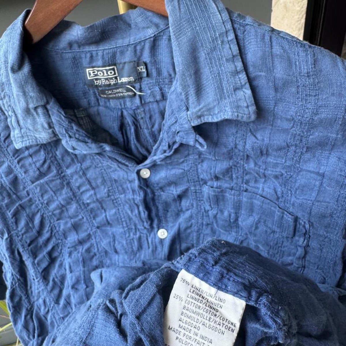 Polo Ralph Lauren Embroidered Pony Linen Shirt XL - Threads Uncovered