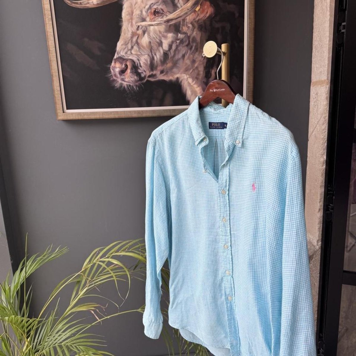 Polo Ralph Lauren Embroidered Pony Linen Shirt XL - Threads Uncovered