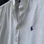 Polo Ralph Lauren Embroidered Pony Linen Shirt XL - Threads Uncovered