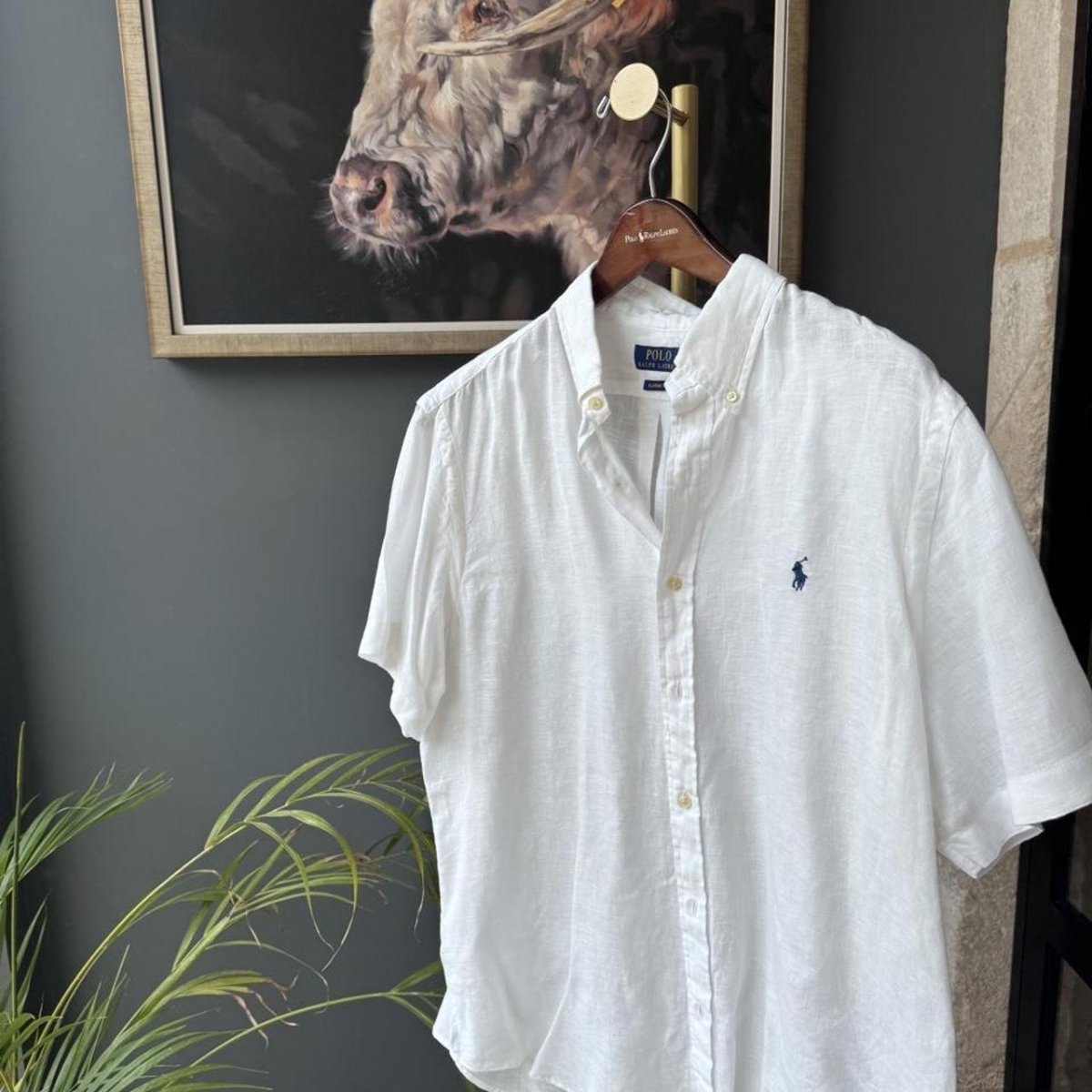 Polo Ralph Lauren Embroidered Pony Linen Shirt XL - Threads Uncovered
