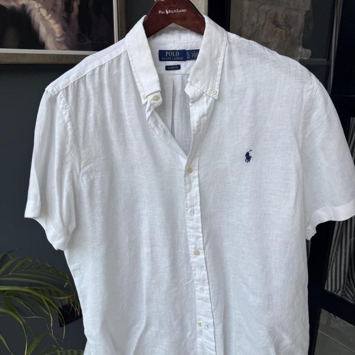 Polo Ralph Lauren Embroidered Pony Linen Shirt XL - Threads Uncovered