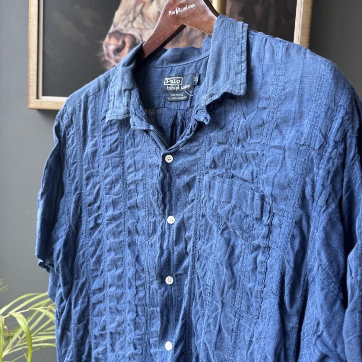 Polo Ralph Lauren Embroidered Pony Linen Shirt XL - Threads Uncovered