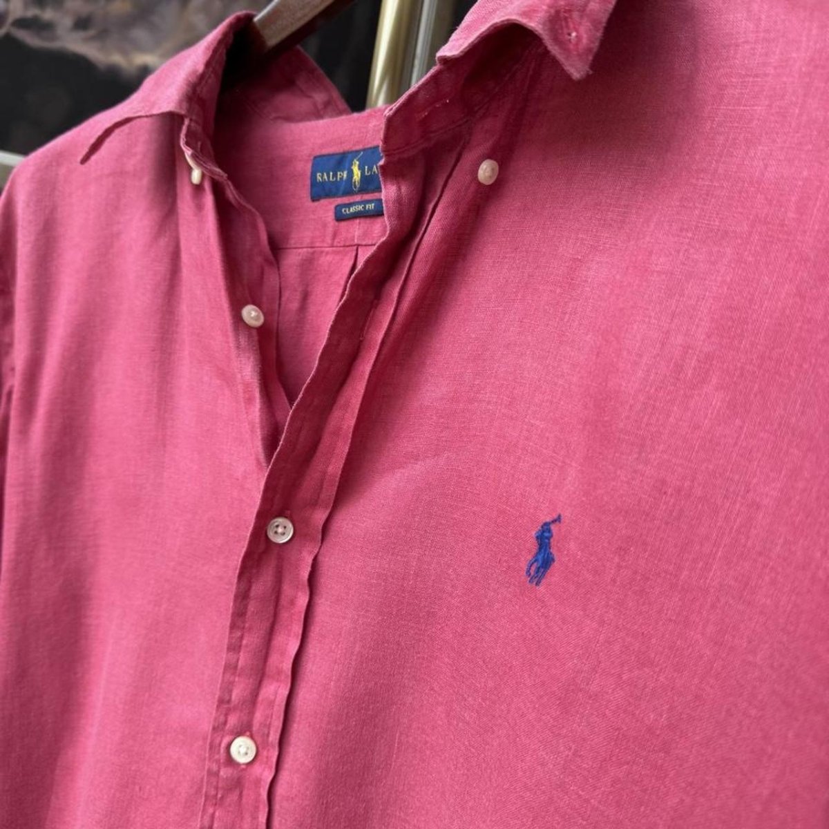 Polo Ralph Lauren Embroidered Pony Linen Shirt XL - Threads Uncovered