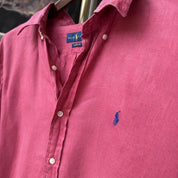 Polo Ralph Lauren Embroidered Pony Linen Shirt XL - Threads Uncovered