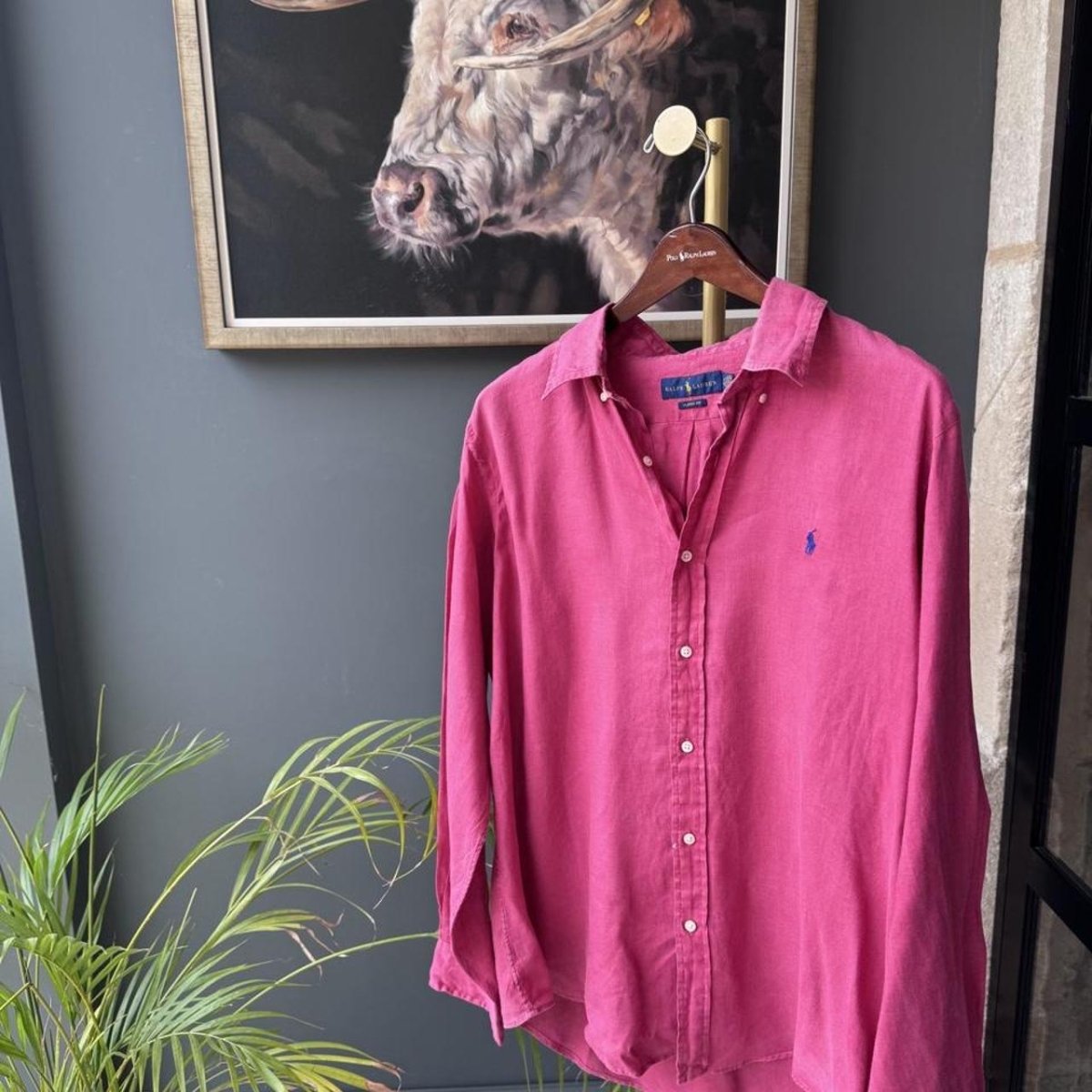 Polo Ralph Lauren Embroidered Pony Linen Shirt XL - Threads Uncovered