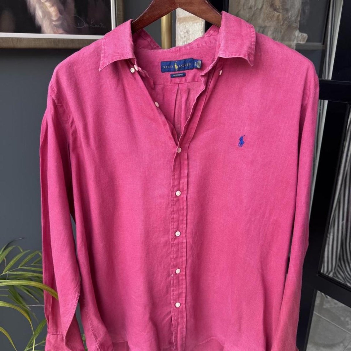Polo Ralph Lauren Embroidered Pony Linen Shirt XL - Threads Uncovered