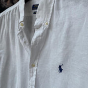 Polo Ralph Lauren Embroidered Pony Linen Shirt XL - Threads Uncovered