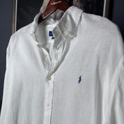 Polo Ralph Lauren Embroidered Pony Linen Shirt XXL - Threads Uncovered