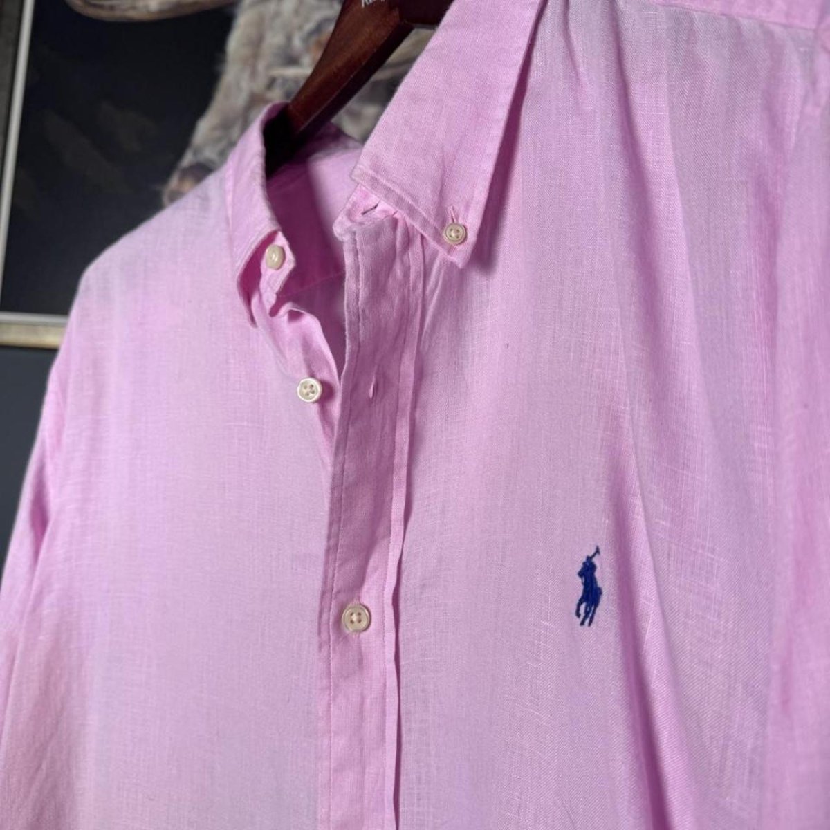 Polo Ralph Lauren Embroidered Pony Linen Shirt XXL - Threads Uncovered