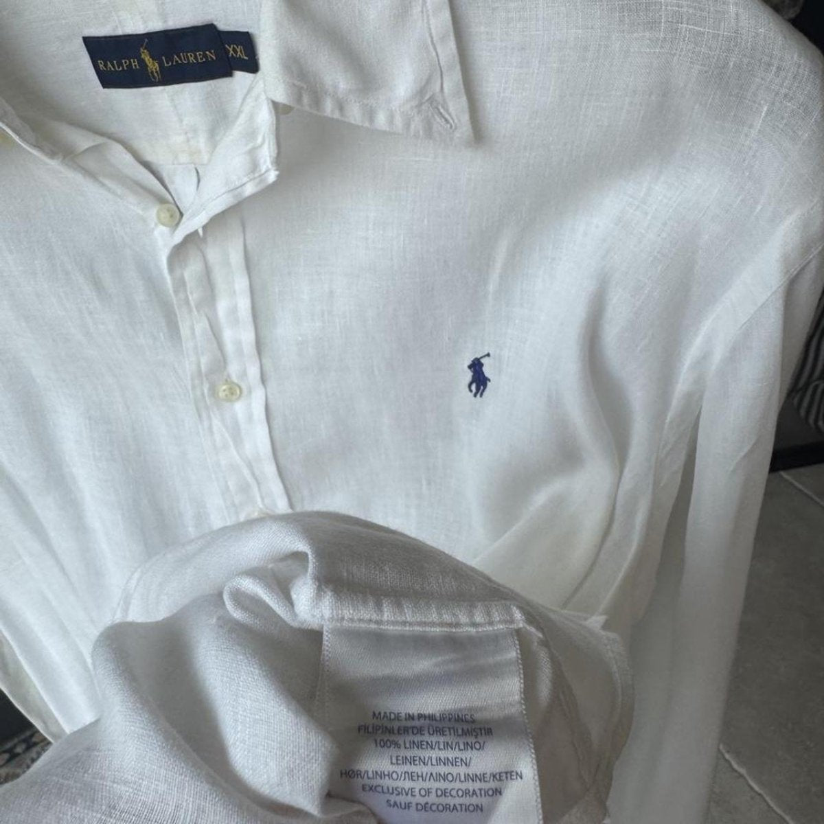 Polo Ralph Lauren Embroidered Pony Linen Shirt XXL - Threads Uncovered