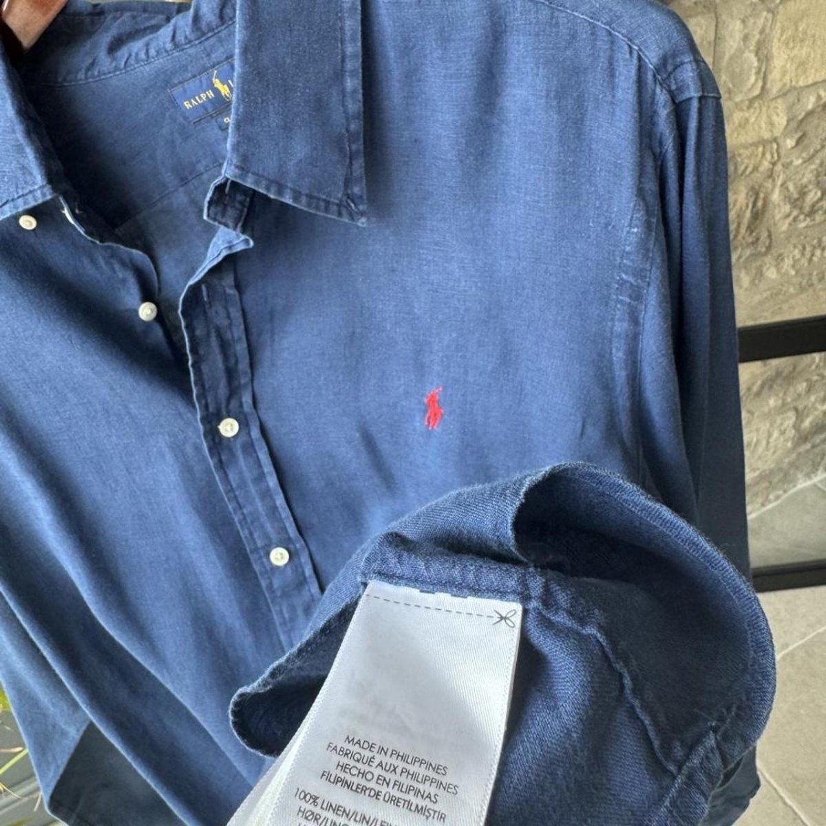 Polo Ralph Lauren Embroidered Pony Linen Shirt XXL - Threads Uncovered