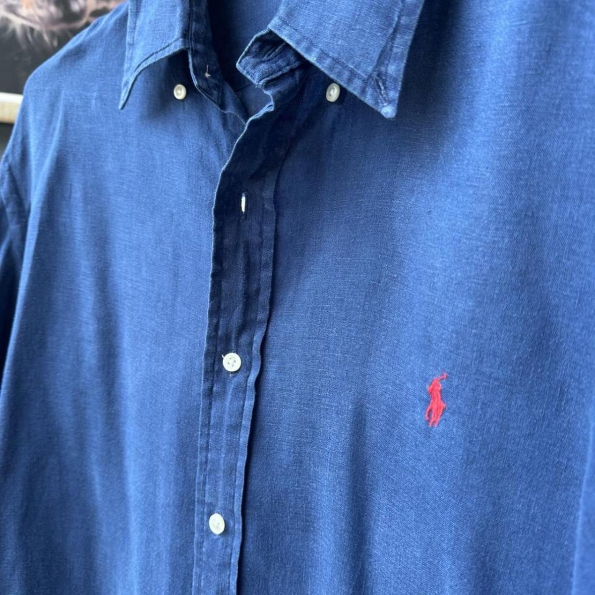 Polo Ralph Lauren Embroidered Pony Linen Shirt XXL - Threads Uncovered