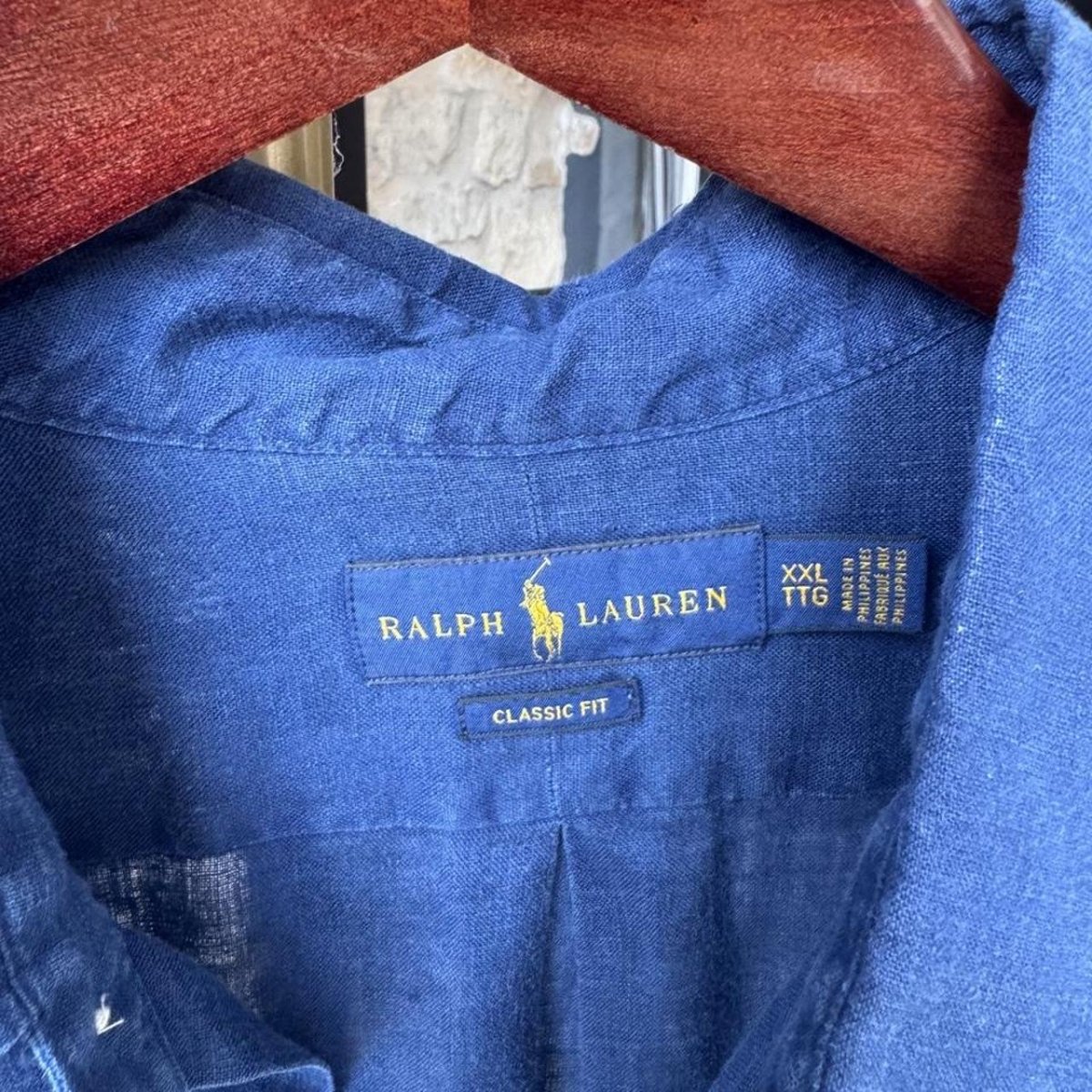 Polo Ralph Lauren Embroidered Pony Linen Shirt XXL - Threads Uncovered