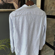 Polo Ralph Lauren Embroidered Pony Linen Striped Shirt M - Threads Uncovered
